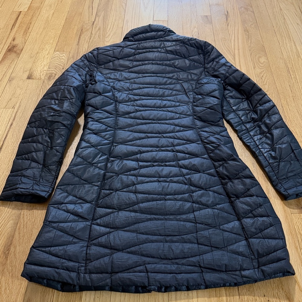 Patagonia Black Duckdown Longline Coat Sz S - Picture 9 of 11